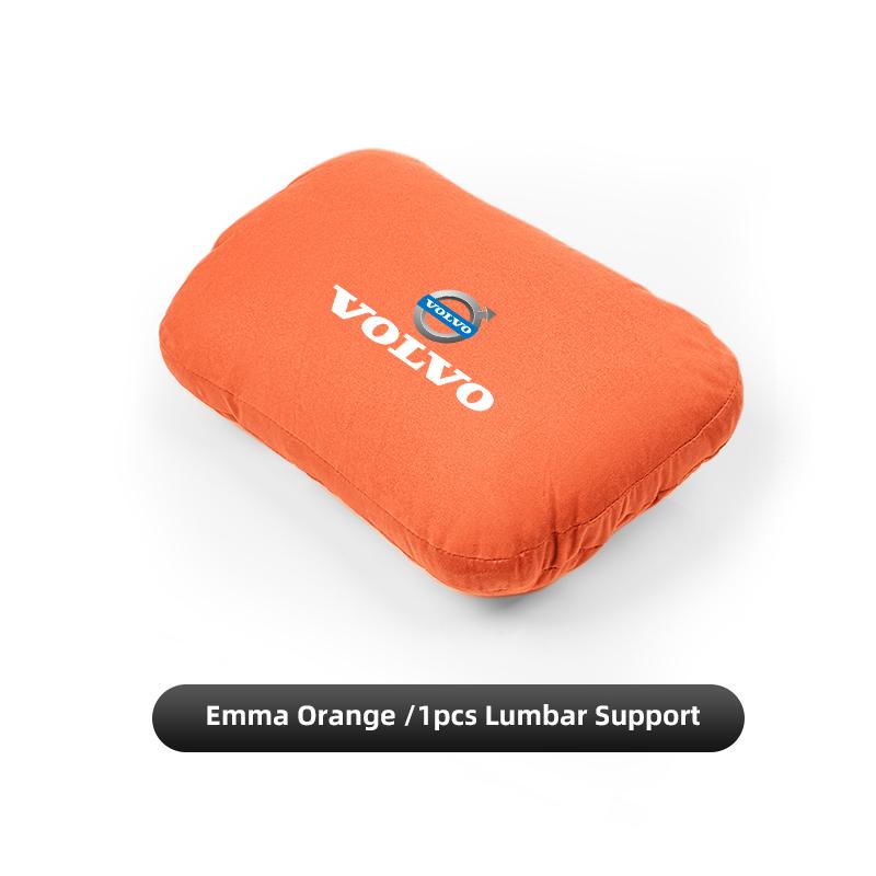 Volvo Car Headrest Support Cushion Suede Lumbar Pillow Accessories For 190h XC40 V70 XC XC60 XC90 V50 V90 R V40 SC60 S60 V60 C30