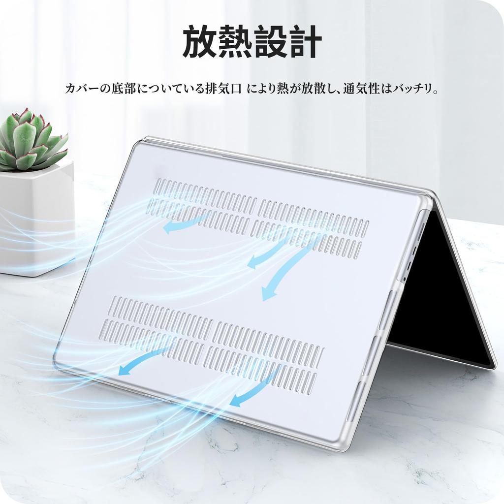 NIMASO Case for MacBook Pro 14 Inch M4 Chip Equipped 2024 M3 M2 M1 Cover Clear Fully Transparent Lightweight Compatible with A2442 Hard Cover