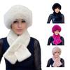 Faux Fur Winter Hat Scarf Set Thick Warm Ear Protection New Neck Wrap  Women
