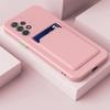 Чехол-держатель для карт из жидкого силикона для Samsung Galaxy A54 A53 A34 A14 A73 A33 A23 A13 A72 A52 A32 A22 A12 A91 A71, противоударный чехол