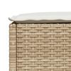 Vidaxl Stołek Ogrodowy Z Poduszką, Beżowy, 63,5X56X32 Cm, Rattan Pe