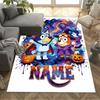 Halloween Bluey Party Customize Your Name Floor Mat Suitable for Foyer Game Room Living Rooms Bedrooms Anti-slip Rug Anime Office Decor