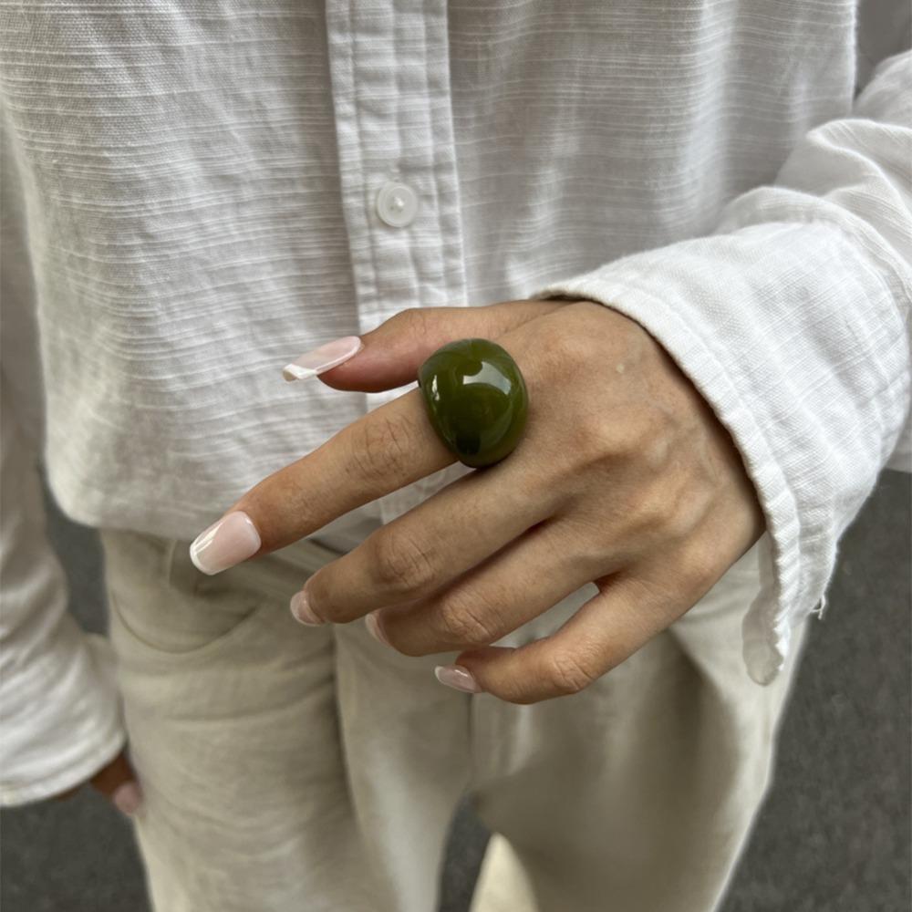 Кольца большого размера неправильной формы из смолы, геометрические кольца, кольца на фаланги, винтажные кольца из смолы, модная бижутерия