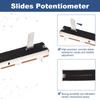 uxcell Прямой линейный потенциометр 7-контактный B10K 60 мм(L) Ход 45 мм Рукоятка 4x12,2 мм