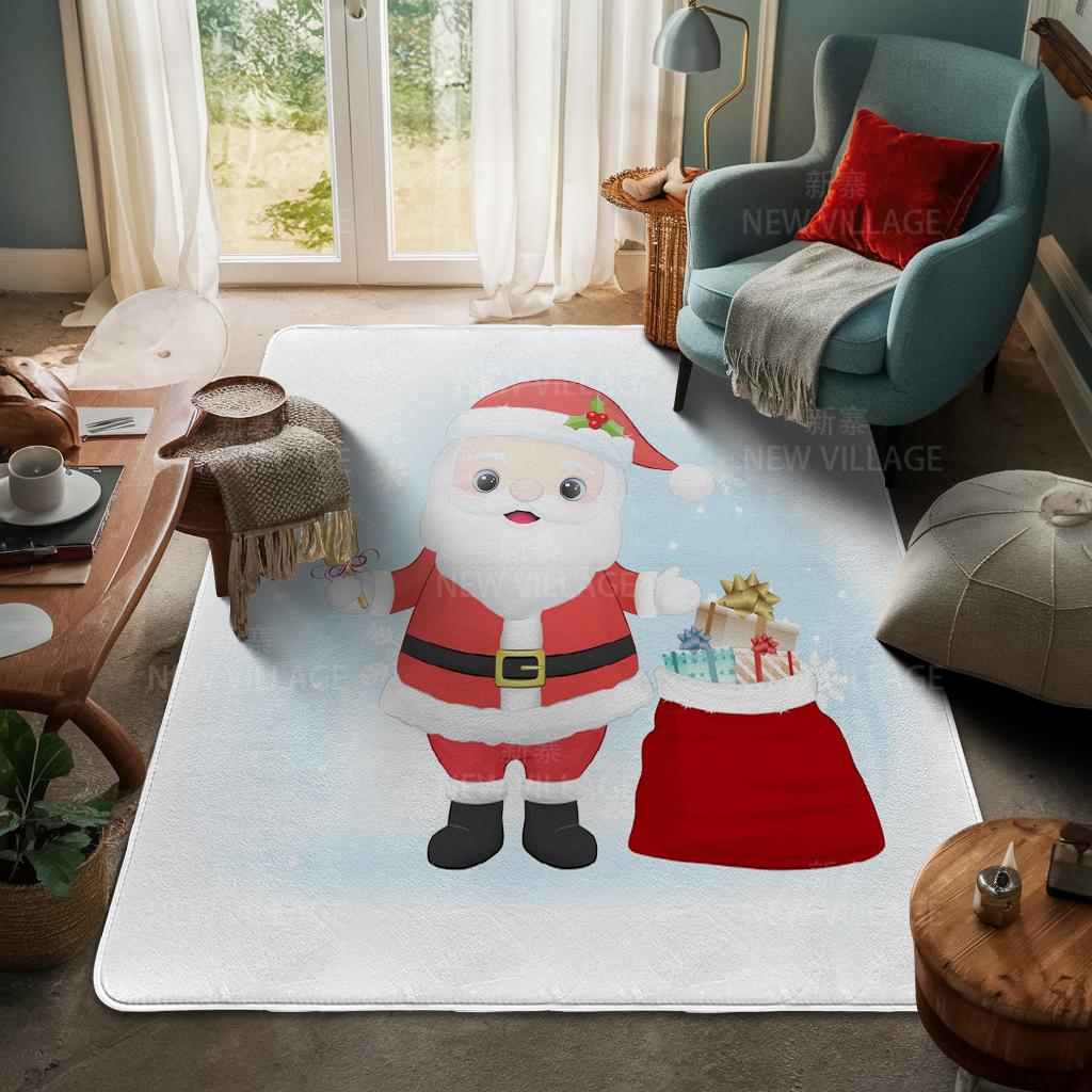 Ковер у входа в дом Домашний коврик у двери Гостиная Ванная Комната Ноги ванная комната Нескользящие коврики с водопоглощением для ванной Счастливого Рождества зима