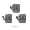 3pcs Stand Plug Storage Rack Storage Hooks Adhesive Kitchen and Bathroom Hook