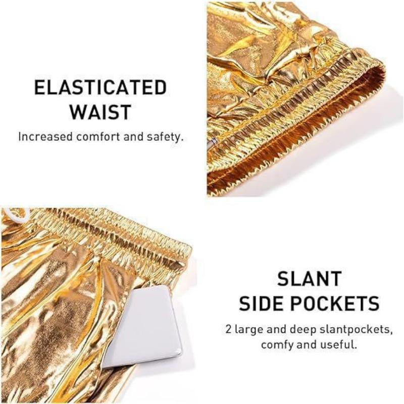 Мужские блестящие кожаные шорты повседневные пляжные шорты