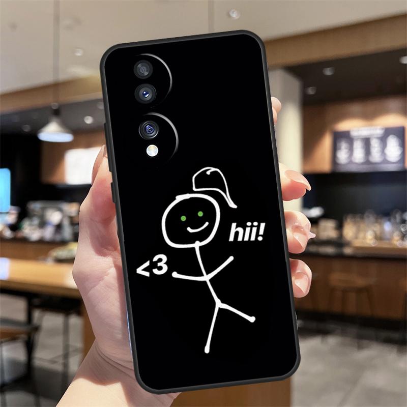 Мультяшный спичечный человечек Чехол для Honor Magic 5 6 7 8 Pro Honor 200 400 50 70 90 Lite X8b X8c X9b X9c X9d Win RT Чехол