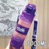 Handheld Sports Kettle with Straw Dustproof Fitness Drinking Bottle Water Cup with Straw  Hiking