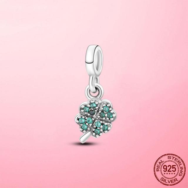 Sale Me Pendant 925 Sterling Silver Love Four-Leaf Clover Dangle Charm Beads Fit Me Bracelet Jewelry Gift