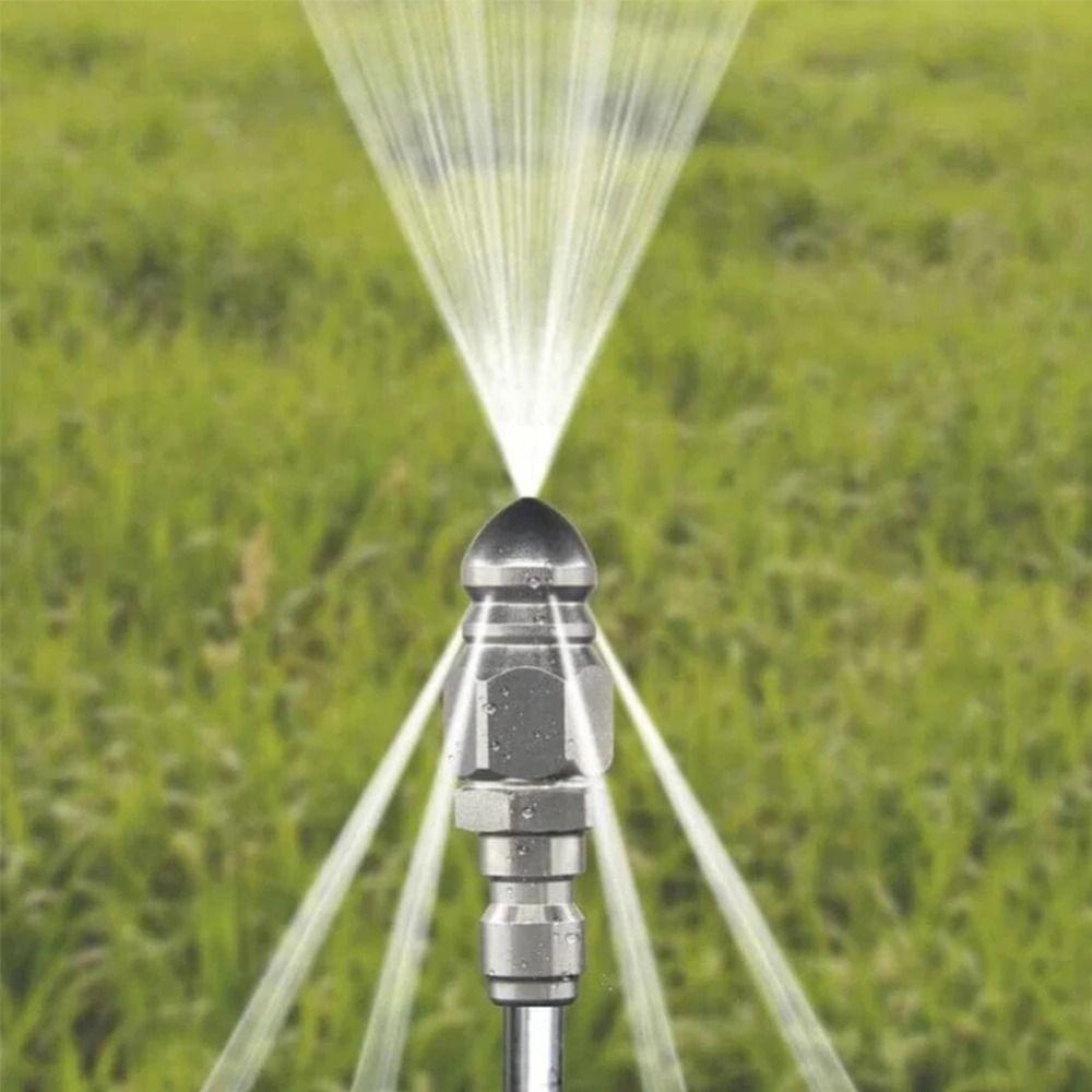 Water Rat Head High-pressure Nozzle Silver Rotating Nozzle Sewer Jetter Hose Nozzle Home