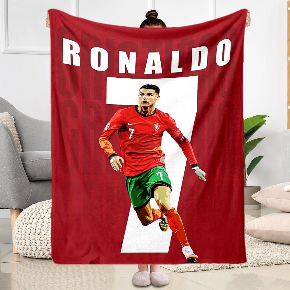 Cristiano Ronaldo Blanket Warmthful Decor Suitable For Bedding Office Seaside Allseason Use Modern Style Best Holiday Gift For Friends Family