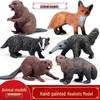 Realistic Wildlife Model Toys: Anteater, Badger, Beaver, Fox, Mink - Plastic Figurines for Children.