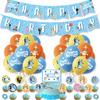40PCS Bingo Bluey Birthday Party Supplies Include Banner Cake Topper Balloons