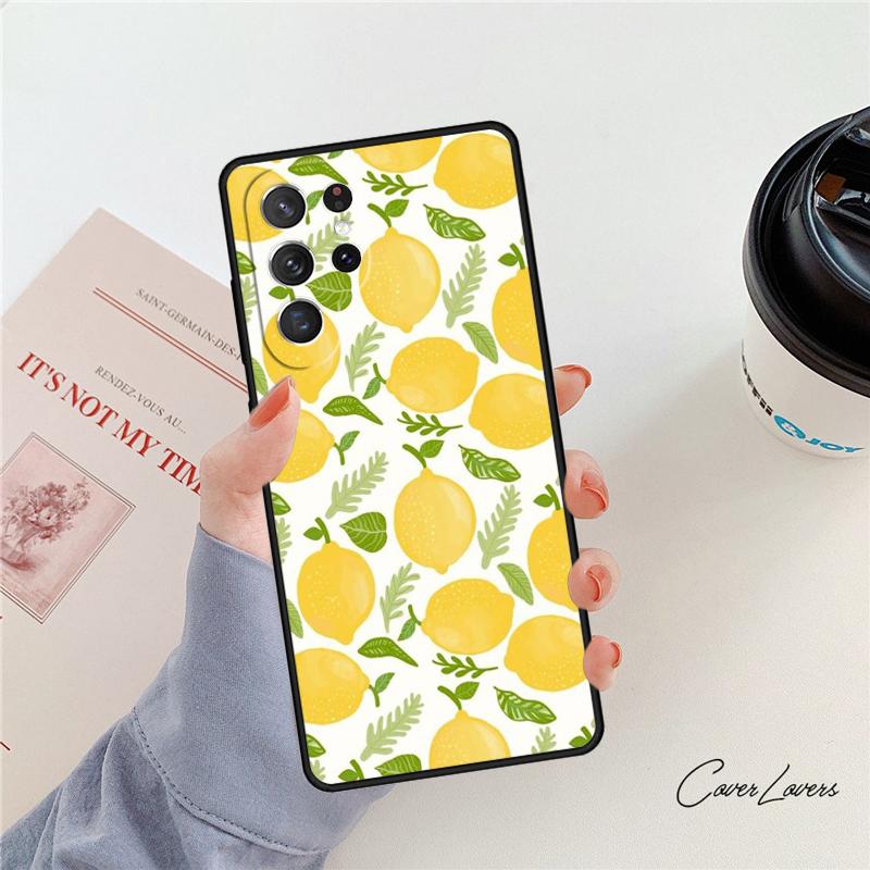 Летний тропический фруктовый чехол с лимоном для Samsung Galaxy S24 S25 S23 S22 Ultra Note 10 20 Plus S20 S21 FE
