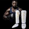 1 Pair High-Quality PU Leather Boxing Shin Guards Ankle Protector MMA Muay Thai Training Leg Warmers Light Kicking Shin Pads