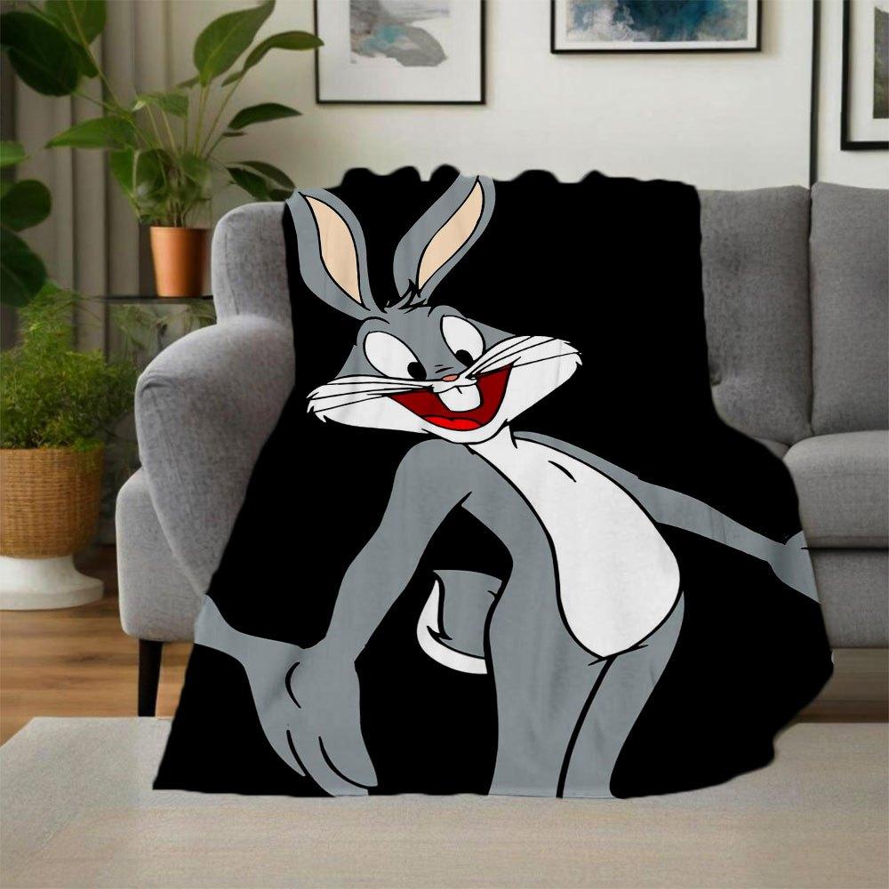 "Looney Tunes Bugs Bunny Phone Case Cover"Blanket Flannel Throw Blanket for Sofa, Bed, Travel, Camping, Office