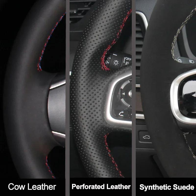 For Peugeot Expert Traveller 408 Citroen Jumpy Spacetourer C3 C4 Fiat Scudo 2016-2022 genuine leather car steering wheel cover