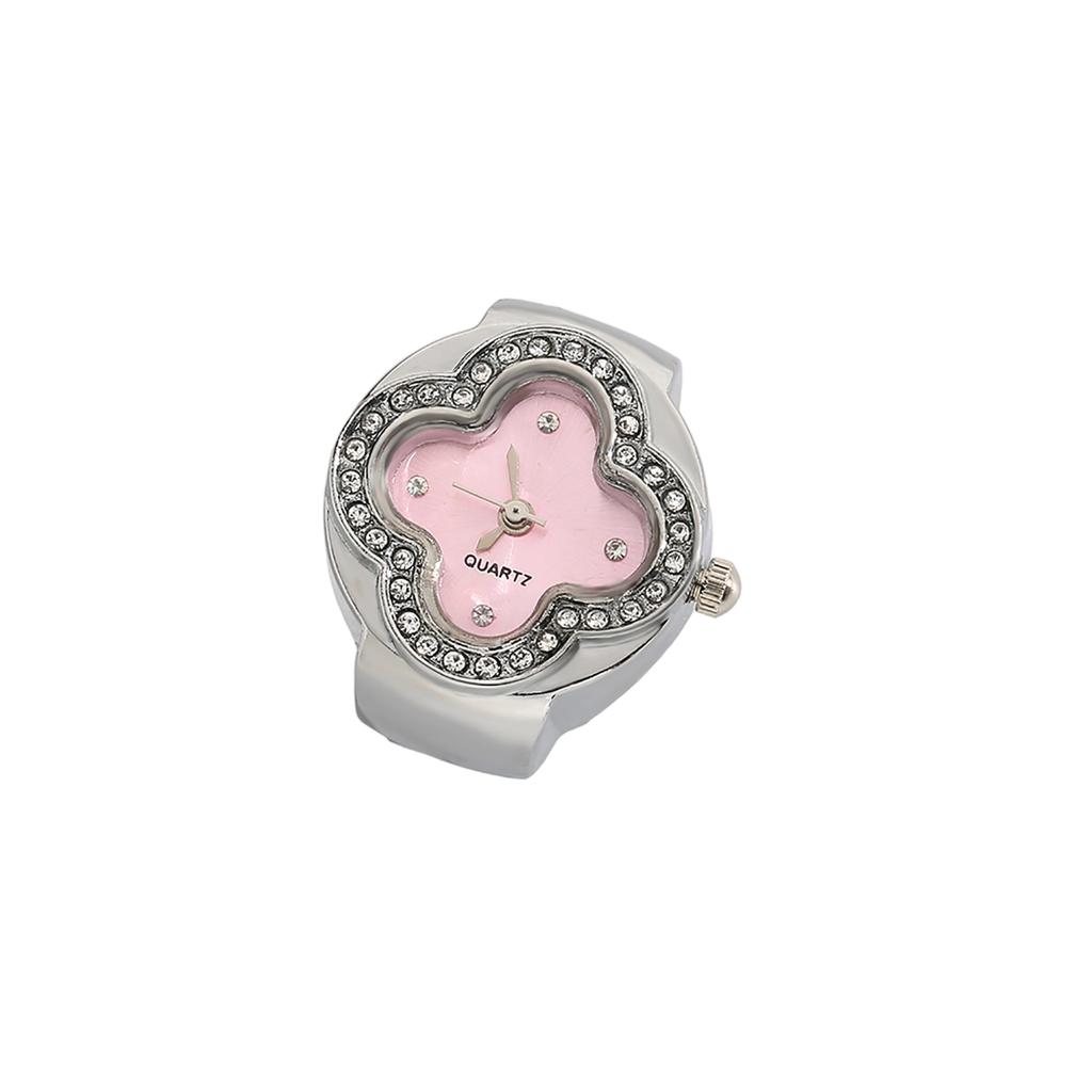 Часы-кольцо Модные квадратные часы в форме кольца Индивидуальность Креативное ретро-кольцо в стиле Электронные часы