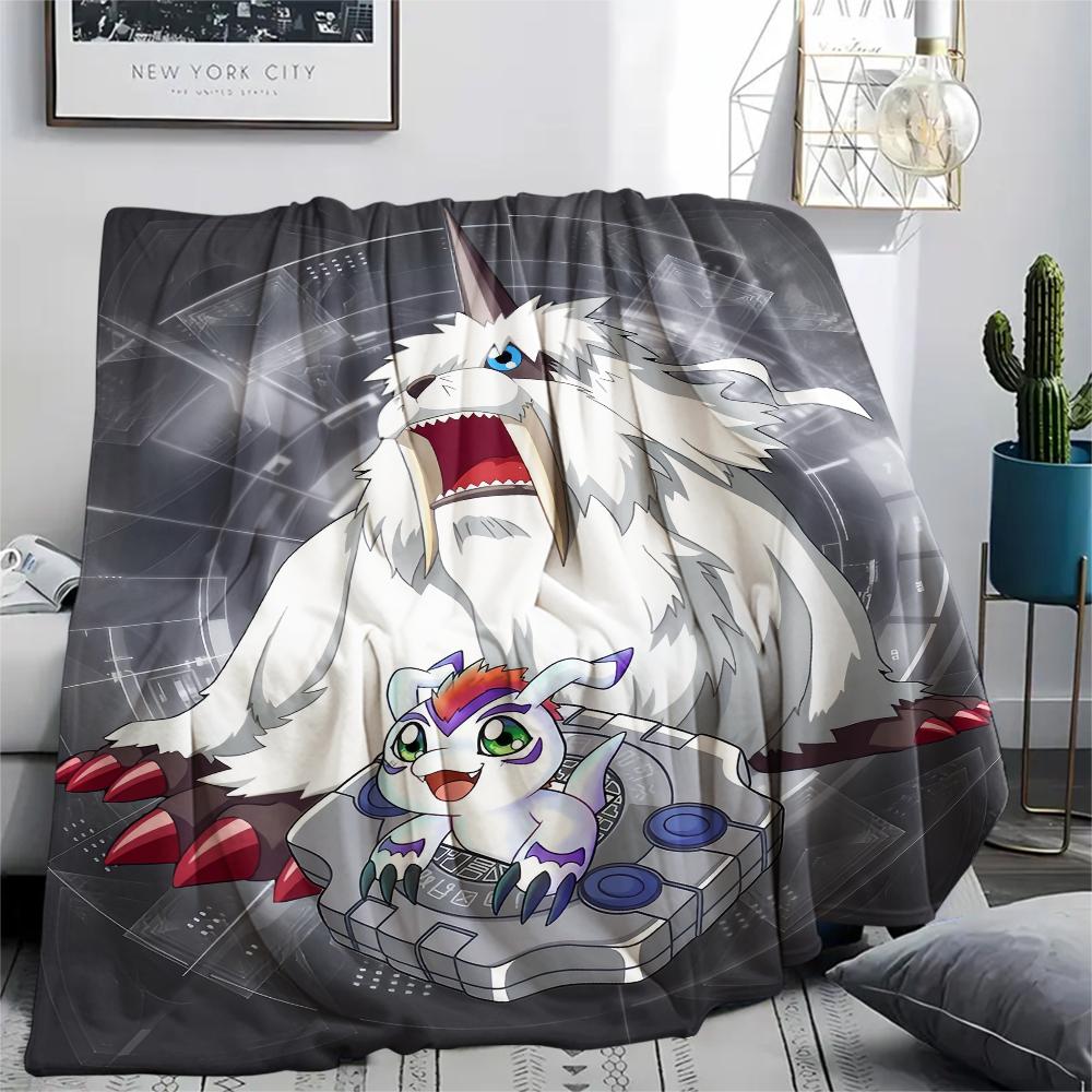 Digimon Battle Pose Blanket, Digimon Fan Cozy Throw, Great Gift