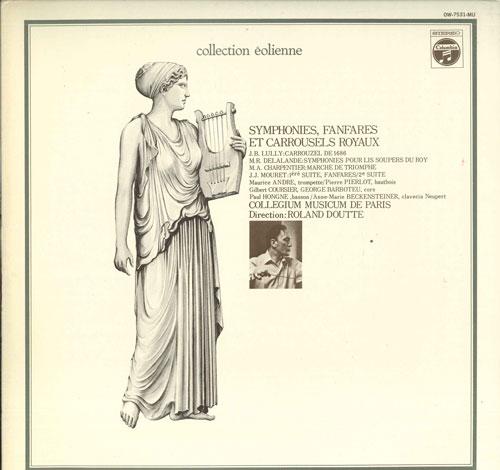 Виниловая пластинка COLLEGIUM MUSICUM DE PARIS, ROLAND - Симфонии, Фанфары и Карусели OW7531MU COLUMBIA Япония Классика Б/у