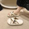 2024 New Korean Version of Platform Women's Slippers Fashion Trend Versatile Soft Sole Sandals Daily Casual Comfortable Women's Shoes