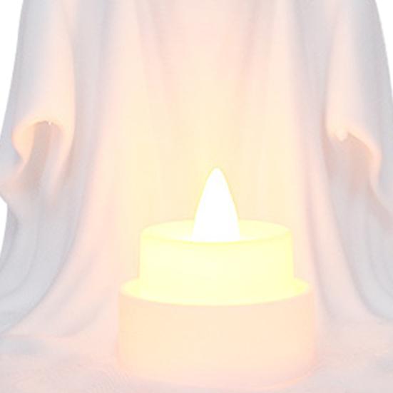 Подсвечник Привидение со светодиодной свечой Жуткий подсвечник Привидение Беспламенная свеча для осенних ночей Украшение на Хэллоуин