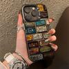 Retro license plate case for iPhone 17, 15 Pro Max, and 16 Pro; personalized 14/13/13.