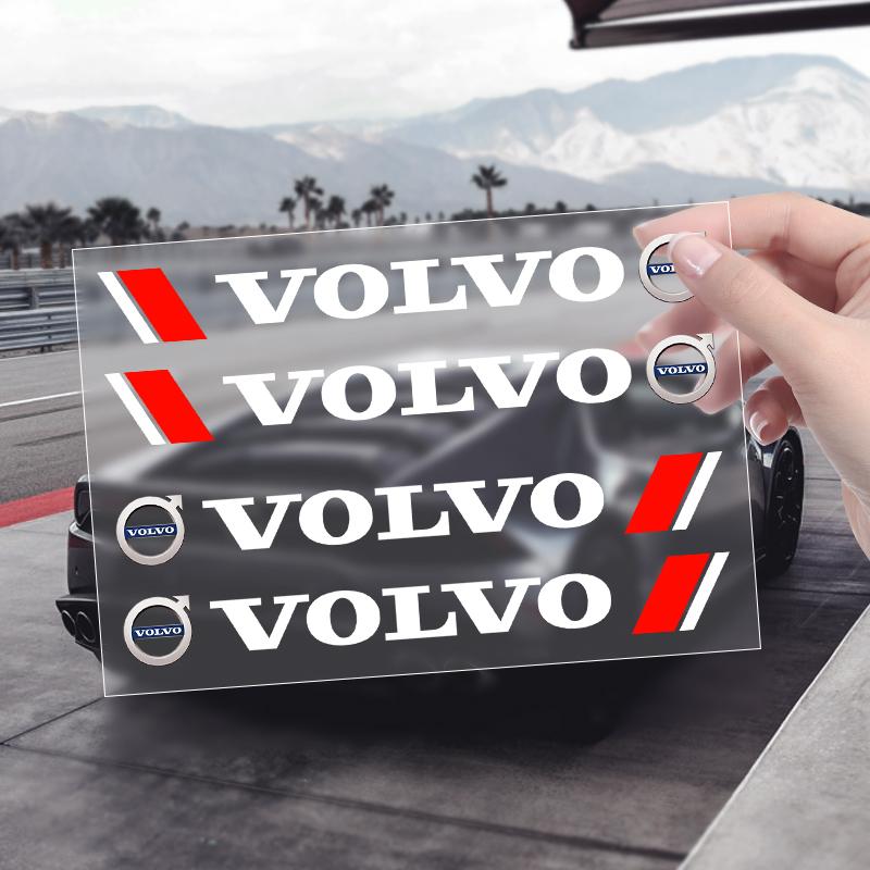 4Pcs Car Door Handle Stickers Body Vinyl Stickers Decals Accessories For VOLVO RDESIGN T6 AWD S40 S60 S90 V40 V50 V60 V70