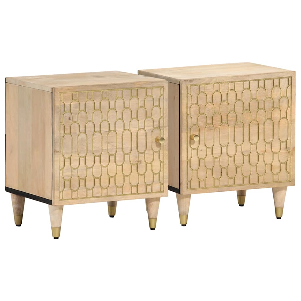Nightstands (2 pcs) 40 x 33 x 46 cm Solid Mango Wood