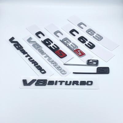3D матовые черные буквы V8 Biturbo 4matic эмблема для Mercedes Benz AMG C63 C63S Coupe, автомобильное крыло, багажник, табличка с логотипом, наклейка