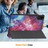 Кожаный чехол-книжка с тремя сгибами и защитой от падения для Xiaomi Redmi Pad 2 2025