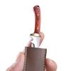 Wood Handle Stainless Steel Tiny Mini Knife Portable Pocket Knife Keychian EDC Multitool Fruit Peeler With Leather Cover Gift