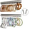 No Drilling Jewelry Hanging Rack Adjustable Bracelet Display Rack Hand String Storage Box  Closet