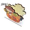 Rustic Pumpkin Maple Leaf Decoration Thanksgiving Solid Wood Napkin Holder, Fall Harvest Gnome Scarecrow Turkey Tissue Rack Dispenser, Waterproof