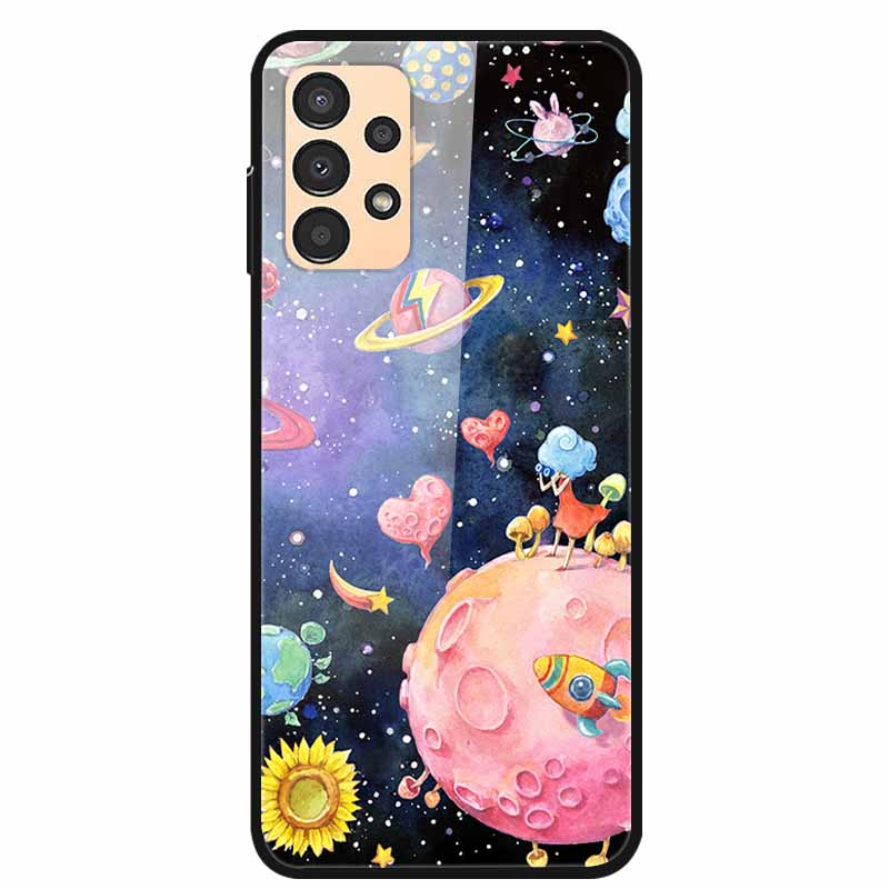 Чехол для Samsung A53 5G 2022 Мраморное Закаленное Стекло Жесткая Задняя Крышка для Samsung Galaxy A33 A73 5G Чехлы для Телефона Защитные Fundas