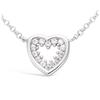 [N6831] - White 'Love' Silver Necklace (rhodium-plated) - 10x10 Mm