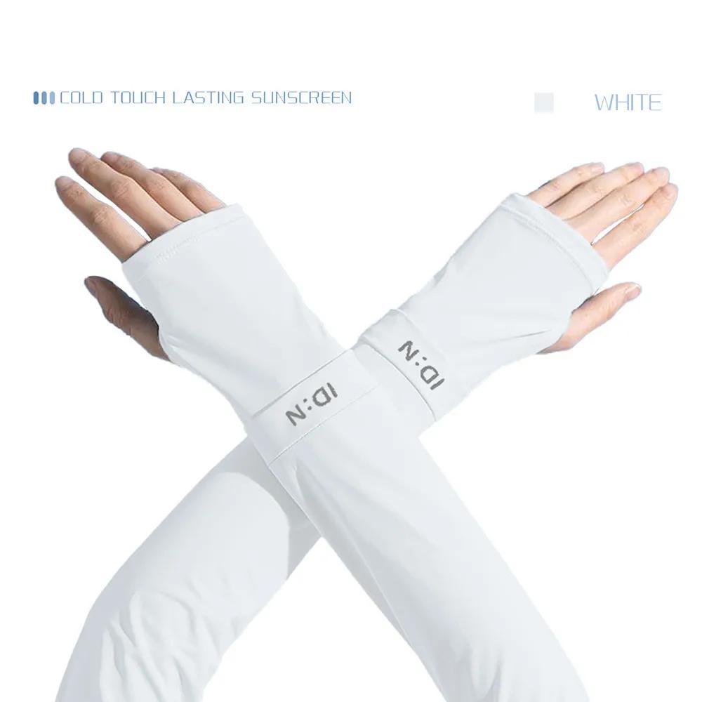 Xiaomi Summer Sun Protection Arm Sleeves Stylish Letter Design with Thumb Holes High Elastic Breathable Ideal for Cycling Unisex