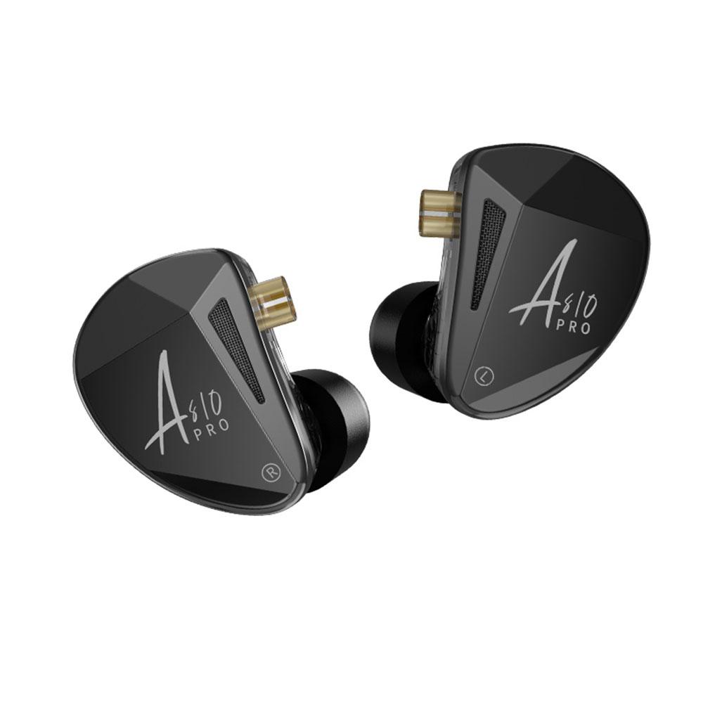 KZ AS10 Pro 5BA IEMs проводные Hi-Fi наушники-вкладыши стерео бас наушники мониторного уровня с микрофоном и посеребренным съемным кабелем.