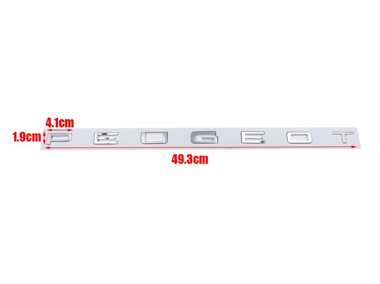 1pcs 3D ABS newest Peugeot sticker Car Rear Letter logo sticker Rear Bumper tail door trunk car rear Emblem styling Accessories