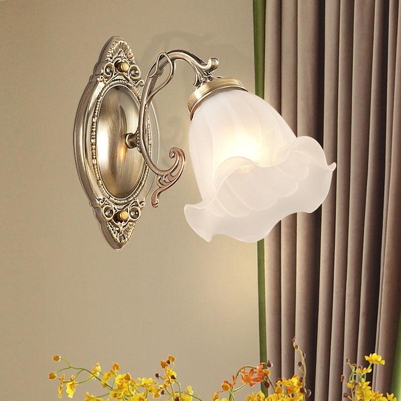 American Wall Lamp Living Room Bedside Single Head Wall Lamp Modern Simple LED Balcony Corridor Staircase Background Wall Lamp