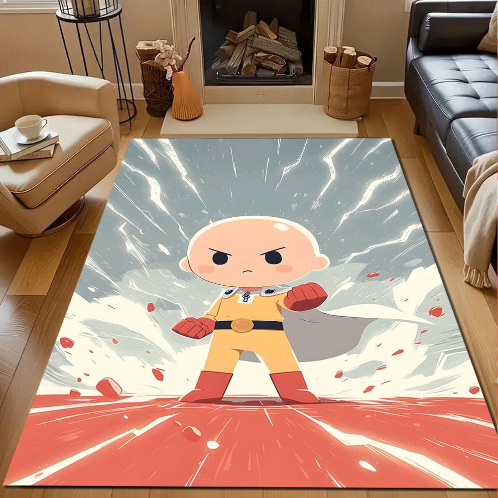 Heroic Cartoon Power Burst Patterned carpet, non slip mat suitable for living room and bedroom sofas