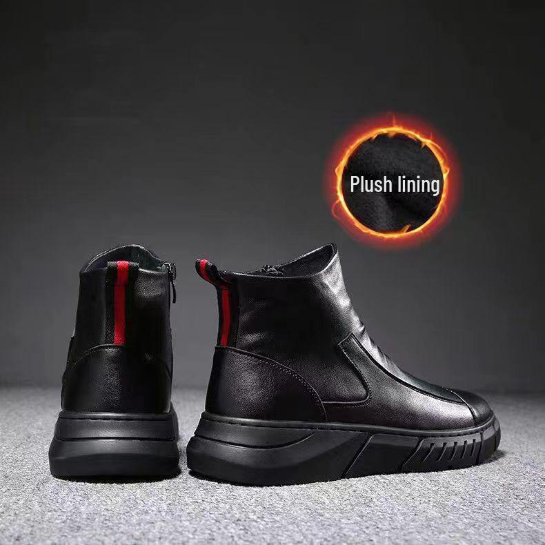 Мужские кожаные туфли в стиле ретро с низким верхом: Повседневные ботинки в весенне-осеннем стиле