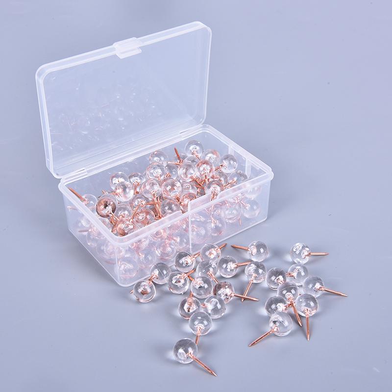 100 шт. канцелярская кнопка для большого пальца прозрачный цветной рисунок пробковая доска офисная канцелярская кнопка