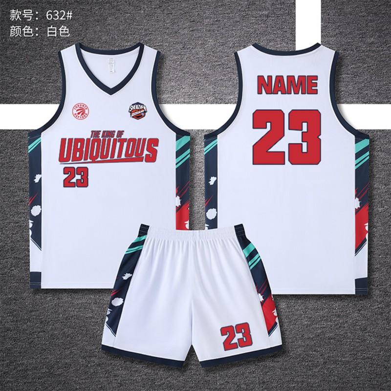 Basketball Jersey Set Breathable Sportswear Men Women Adults Training Game Uniform