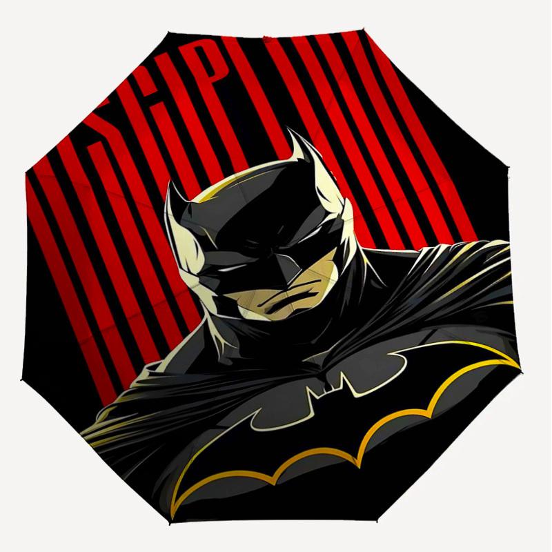 1pc Batman Discipline Automatic Open/Close Umbrella Compact Folding Umbrella with 8-Rib Shaft lightweight esign, for Women/Men1158A
