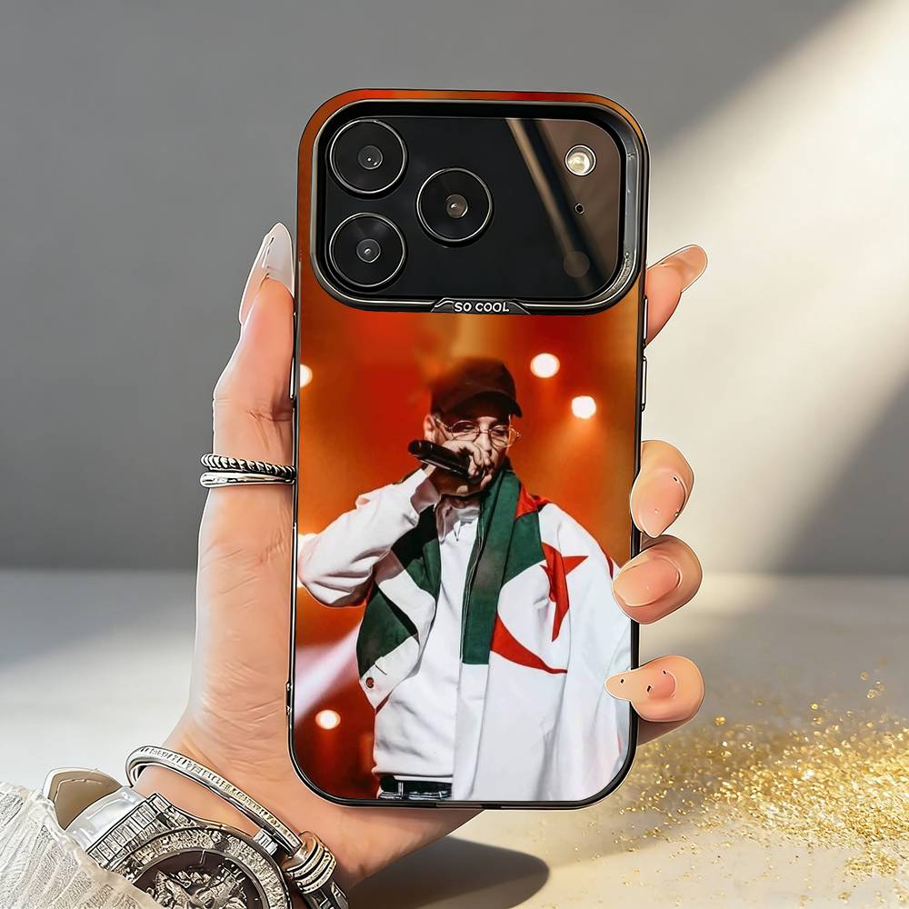 Чехол для телефона Hip Hop S-Soolking для iPhone17 16 15 14 13 12 Pro Max Серый Черный Матовый Лазерный Металлик Аврора Funda