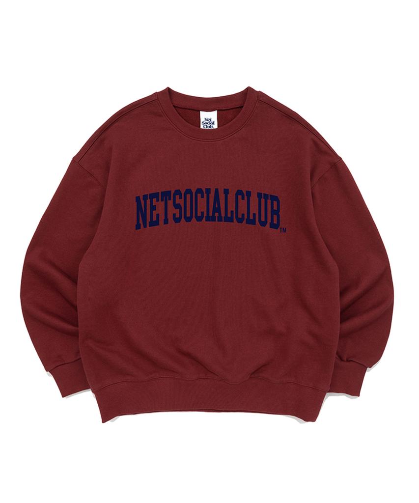 NET SOCIAL CLUB Arch Logo Sweatshirts (Burgundy)