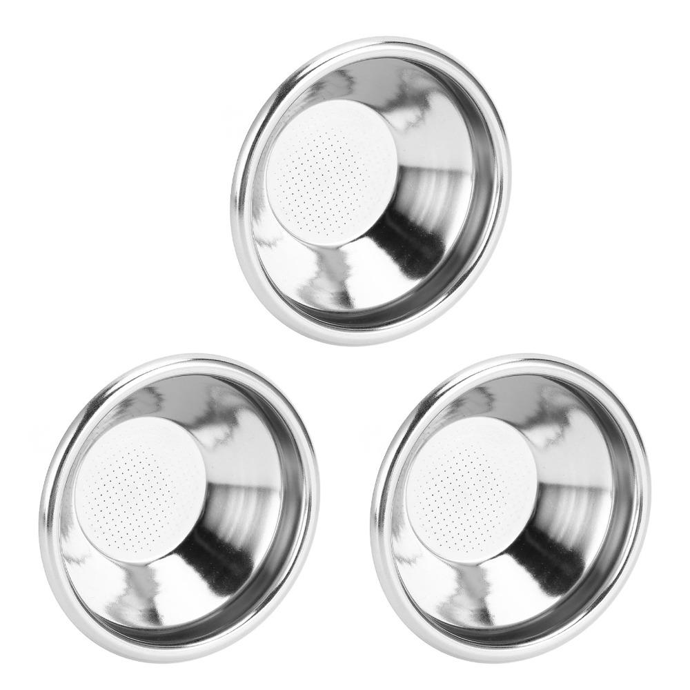 3pcs set Stainless Steel Espresso Filter Basket Portafilter Filter Basket For Espresso Machine