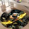 1pc Uzui Tengen  Print Round Carpet Chair Round Carpet Suitable for Bedroom Living Room Home Decorative Carpet